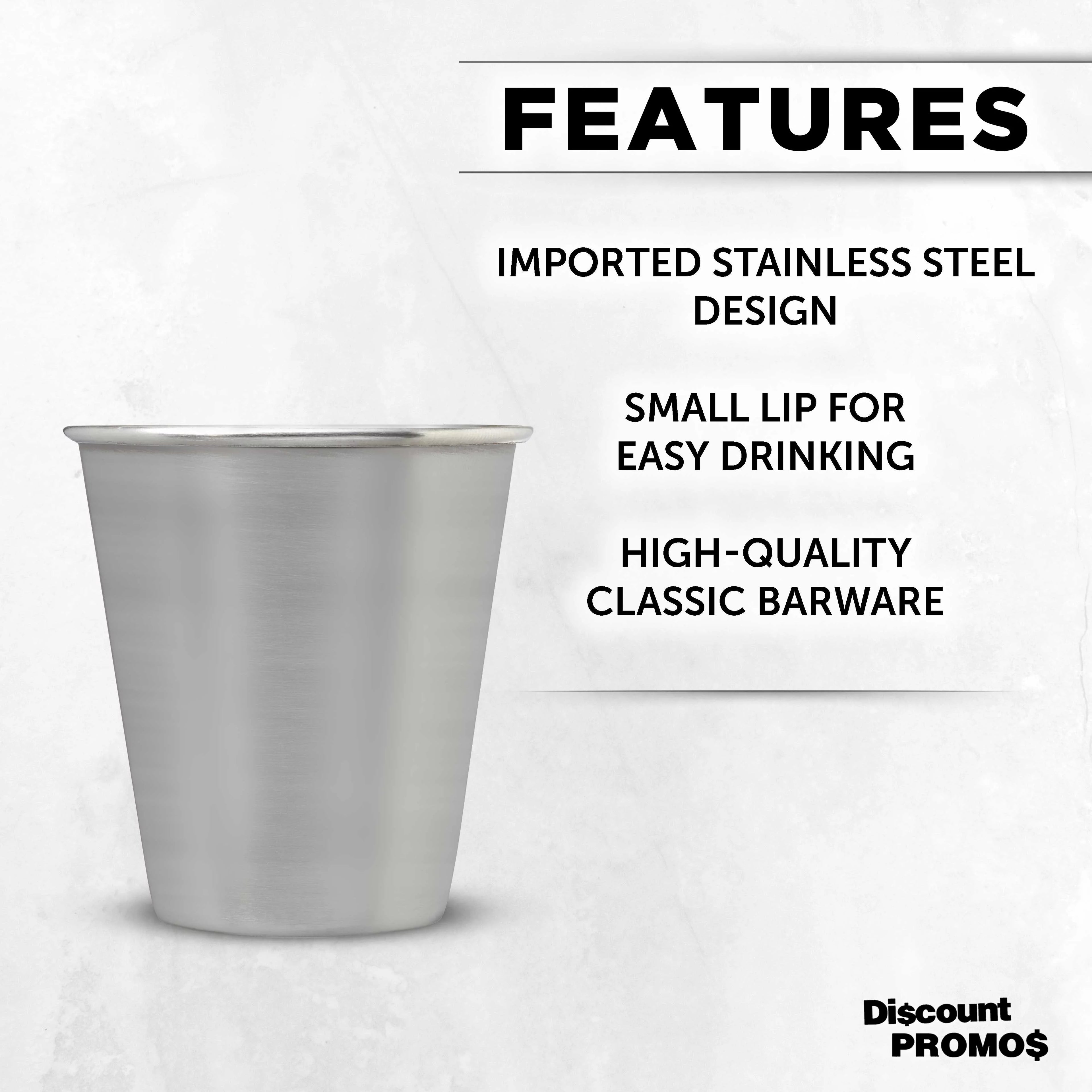 Metal Shot Glasses 2.5 oz Set of 10 Stainless Steel G7125