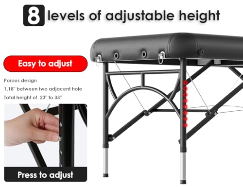 CLORIS 84" Portable Massage Table with Carrying Bag Z191211
