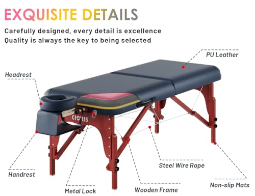CLORIS 84" Portable Massage Table with Carrying Bag Z191211
