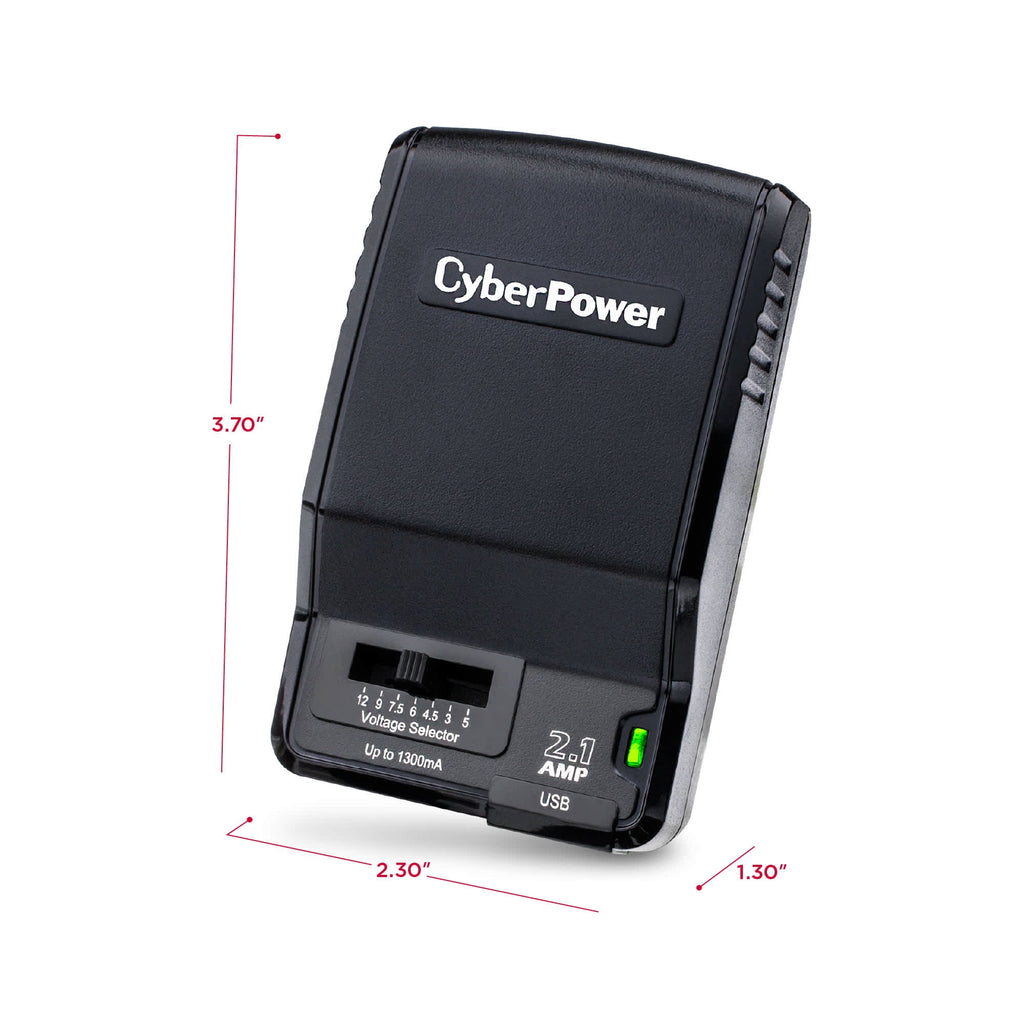 CyberPower Universal Power Adapter 3-12V 1300mA with USB Charge Port P2997