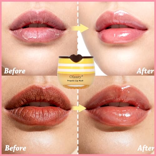 6 PCS Bee Lip Balm Mask Honey Pot, Moisturizing Overnight Lip Care M561365