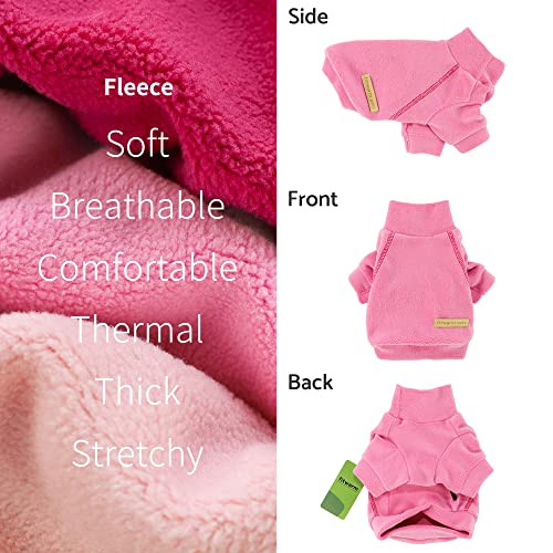 Fitwarm 3 Pack Classic Fleece Dog Sweater for Small Dogs, Medium D613