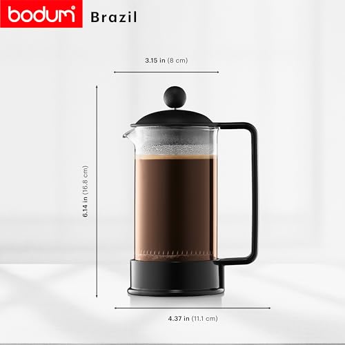 Bodum Brazil French Press Coffee Maker, 51oz, Black S748