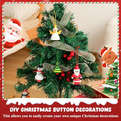 Faneswalk DIY Christmas Button Ornament Making Set, 4PCS L700