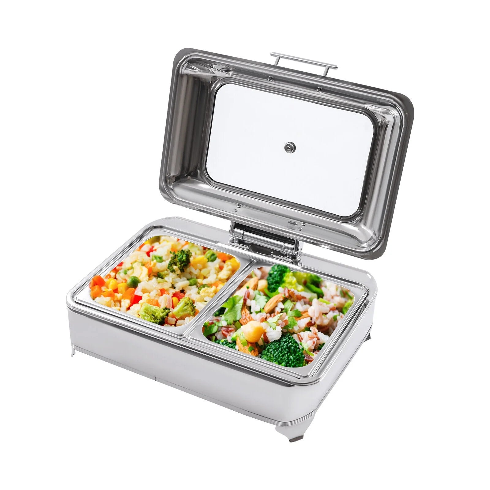 9L Electric Food Warmer with 2 Trays Countertop Buffet Server Y954