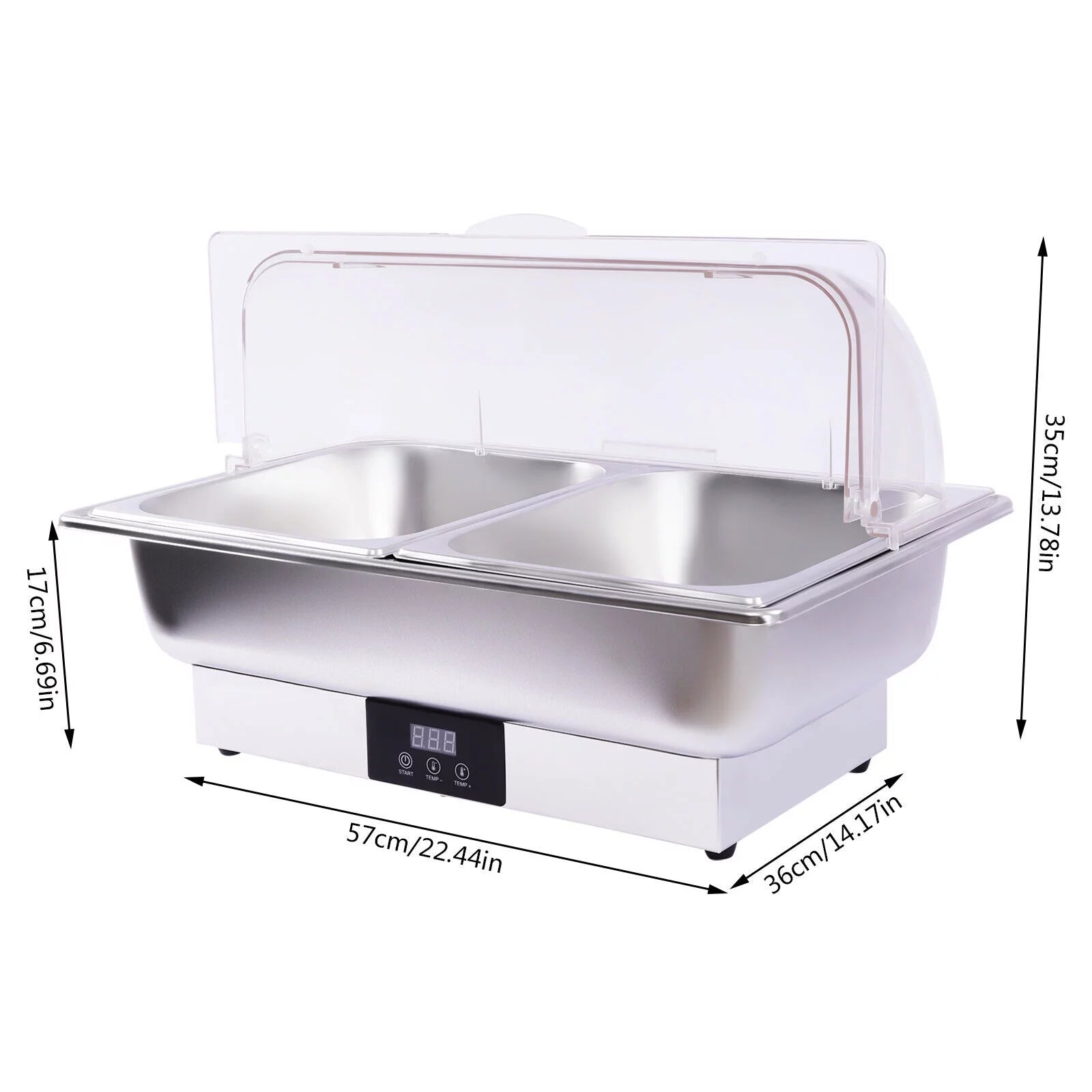 Electric Chafing Dish Buffet Set Food Warmer for Catering Parties C49666