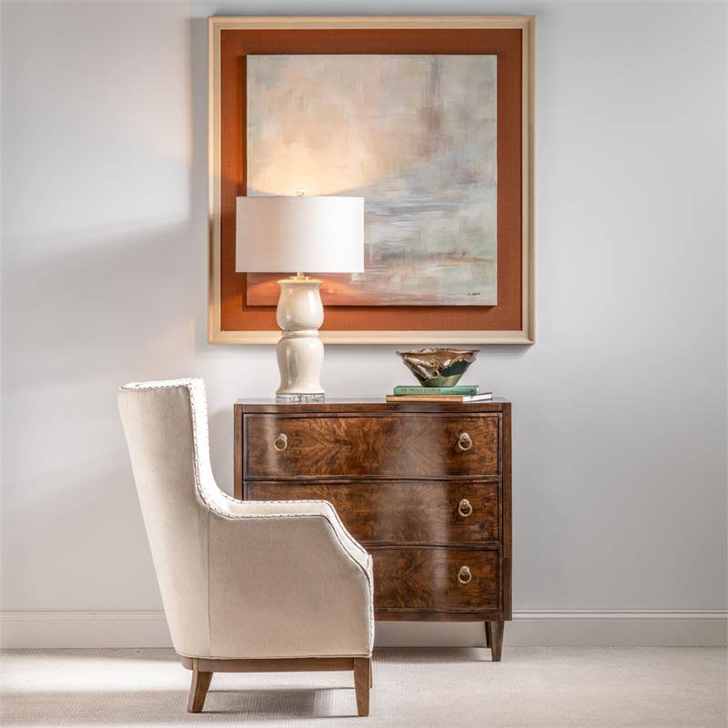Crestview Collection Hawthorne Estate 3-Drawer Olive Ash Burl Chest O4419
