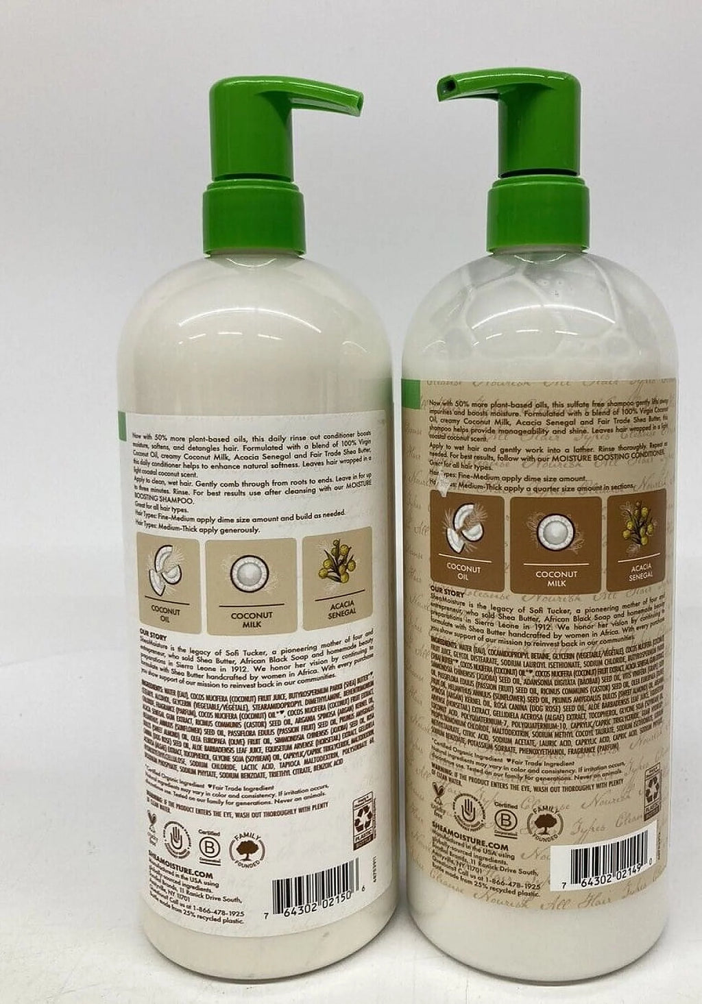 Shea Moisture Boosting Shampoo and Conditioner Natural Infusion, 34 Fl Oz Each I47077