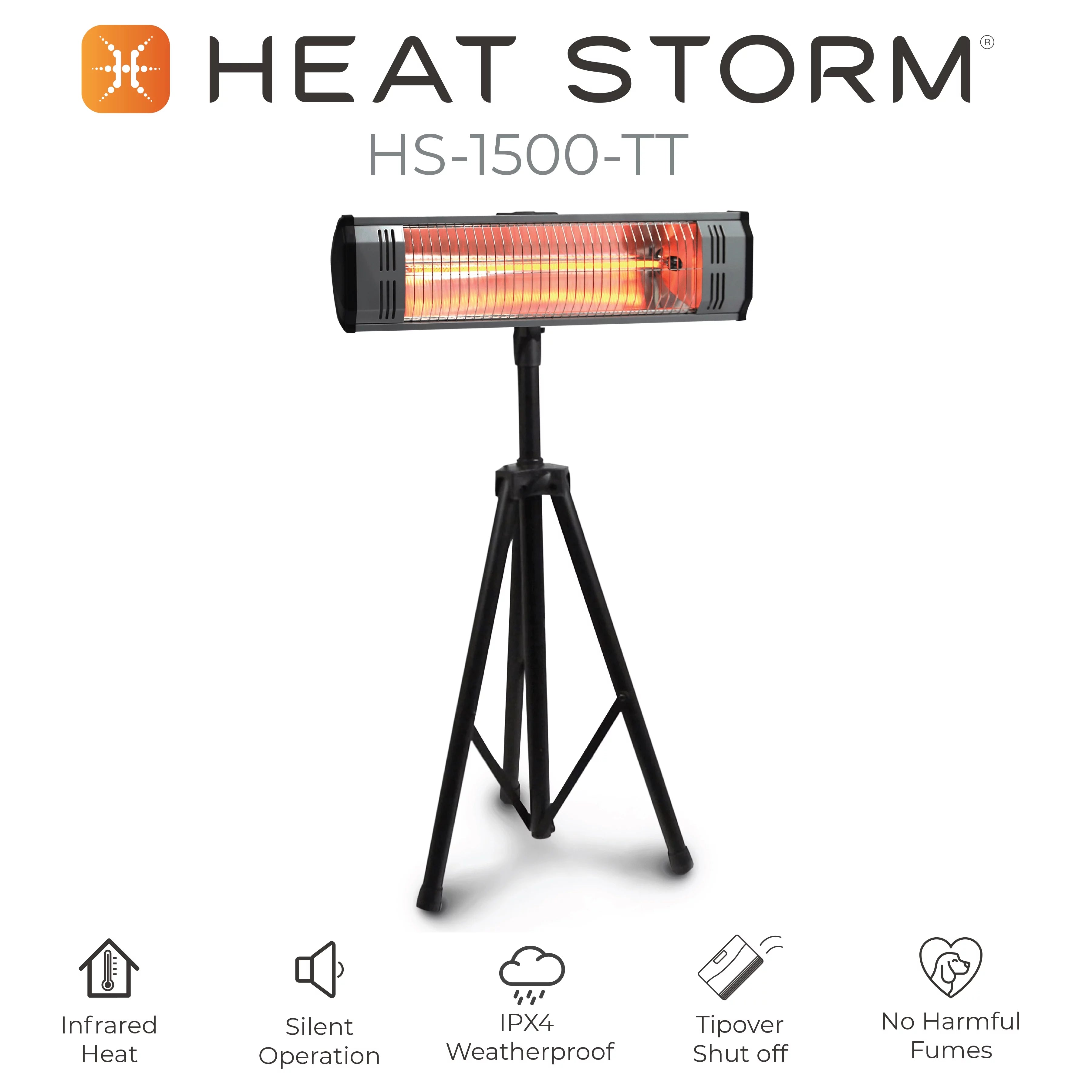 Heat Storm Infrared Tradesman 1500 Watt Electric Outdoor Heater with Tripod B1456