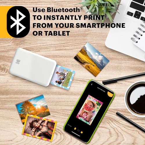 KODAK Step Instant Smartphone Photo Printer - Portable Wireless Zink 2x3" - White G38776