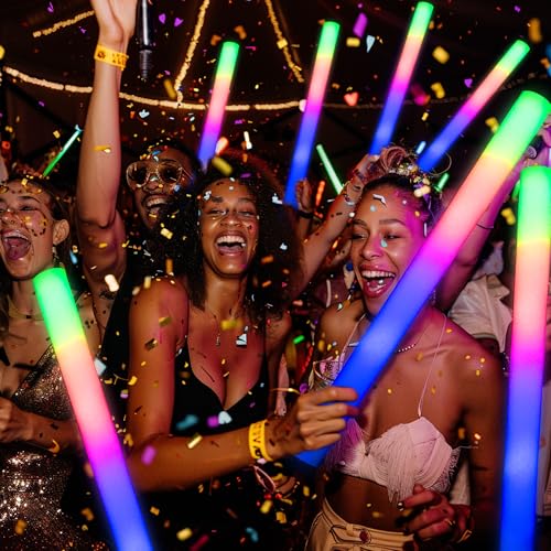 68 Pack LED Foam Glow Sticks for Weddings & Parties L39023