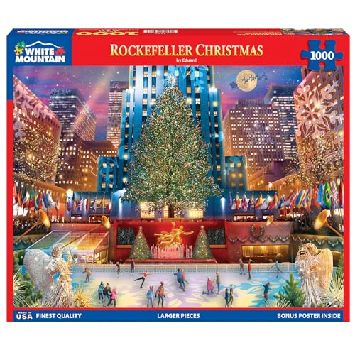 White Mountain 1000 Piece Jigsaw Puzzle Rockefeller Christmas 24"x30" C903183