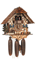Cuckoo Clock - 8-Day Black Forest Chalet with Beer Drinker - Schneider - Megean