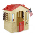 Kids Playhouse Tan Cape Cottage Small Compact Backyard Child Portable Clubhouse