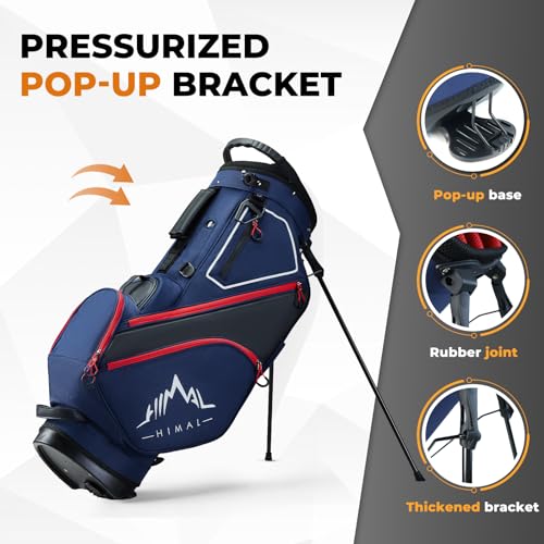 14 Way Dividers Golf Stand Bag Lightweight with Multiple Pockets E912707