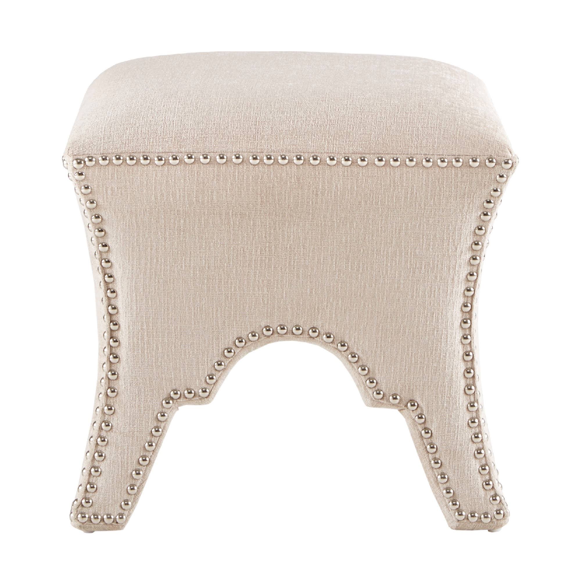 Madison Park Cream Eliza Ottoman L910428