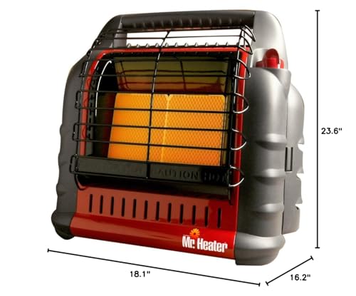 Mr. Heater Portable Big Buddy Propane Heater with 10-Feet Hose and Tank Refill Adapter Bundle P216