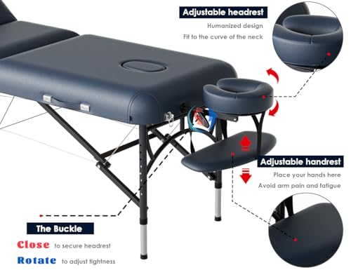 CLORIS 84" Portable Massage Table with Carrying Bag Z191211