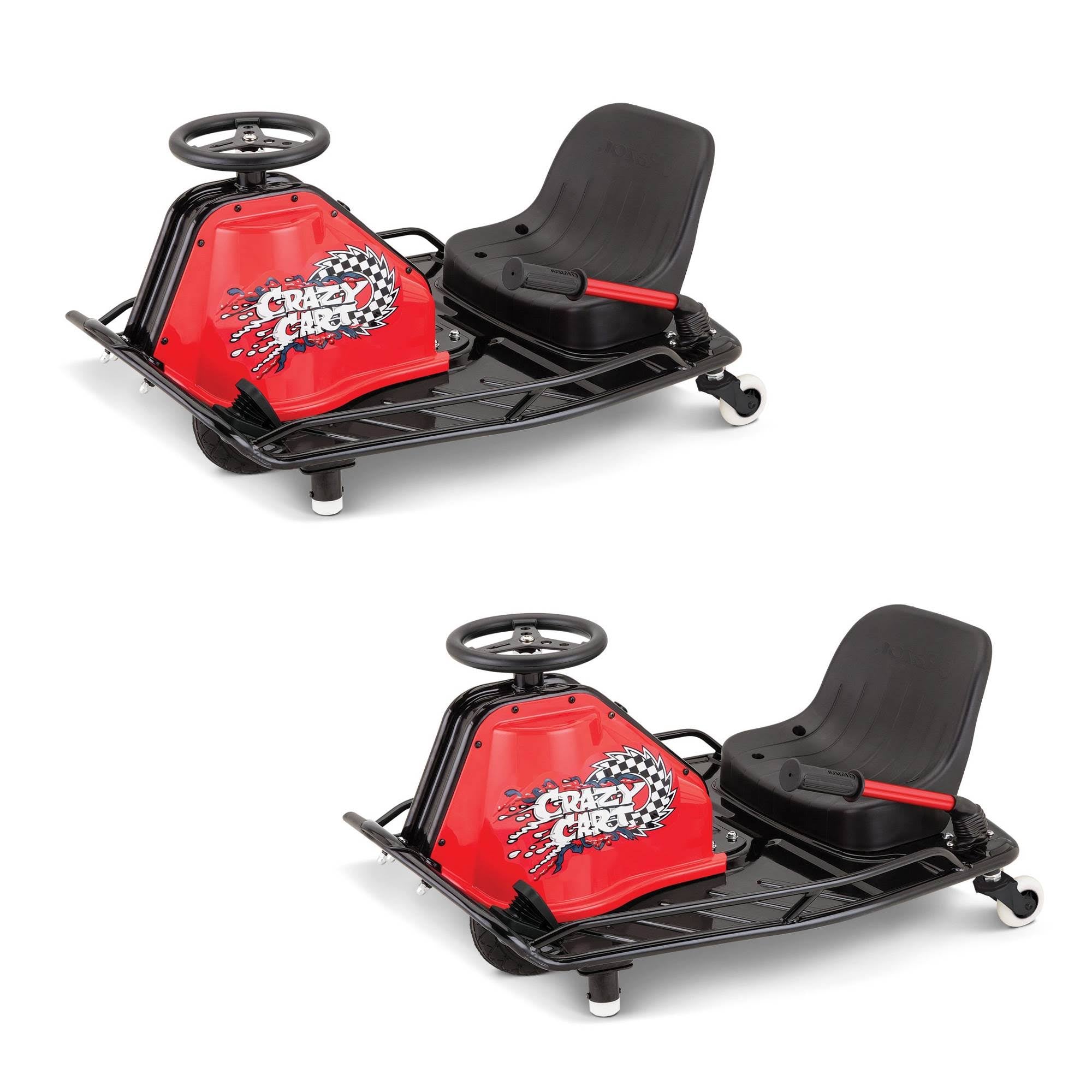 Razor Crazy Cart Electric 360 Spinning Drifting Kids Ride on Go Cart (2 Pack) - Megean