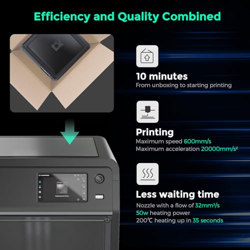 FLASHFORGE Adventurer 5M 3D Printer, Auto Leveling, 600mm/s High Speed I42024