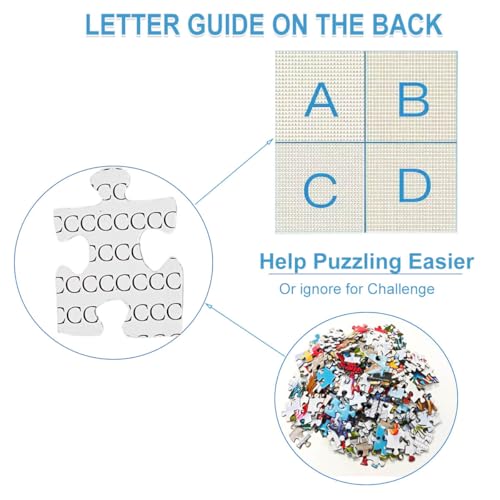 Jigsaw Puzzles for Adults 1000 Pieces Christmas Snowman with Poster E2938