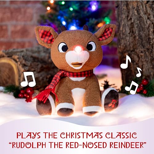 Rudolph the Red-Nosed Reindeer Plush Toy with Music & Lights X48937