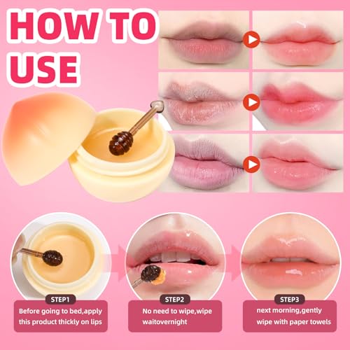 6 PCS Mini Bee Lip Balm Fruit Pot Set for Teens Girls K98258