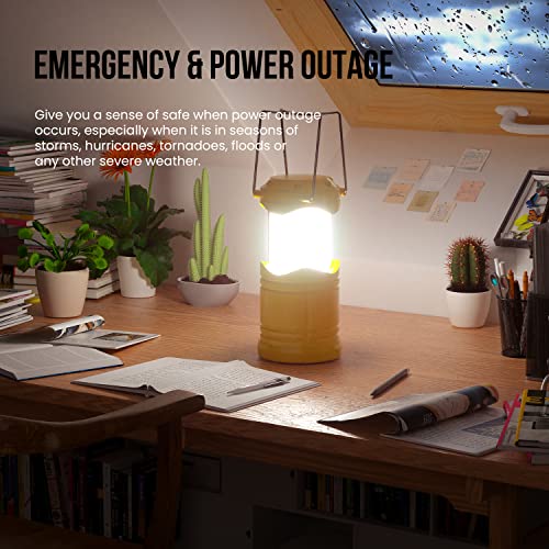 Lichamp LED Camping Lantern 4 Pack, Battery Powered Portable Hanging Light X975