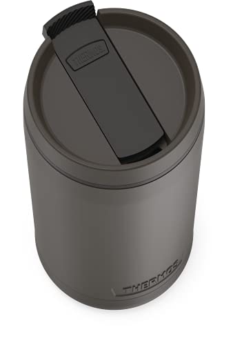 THERMOS ALTA SERIES Stainless Steel Tumbler 18 oz, Matte Steel/Espresso Black U63813