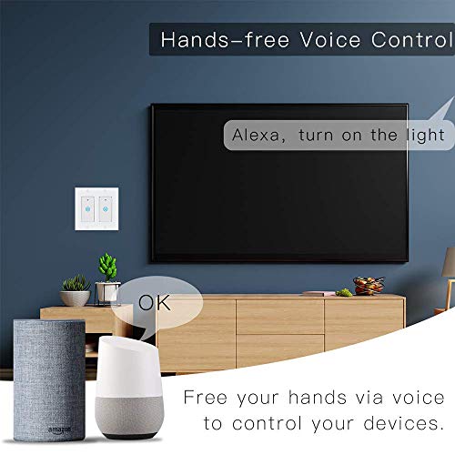 Zigbee Paddle Touch Smart Switch, Alexa and Google Home Compatible, Neutral Wire Required Y846