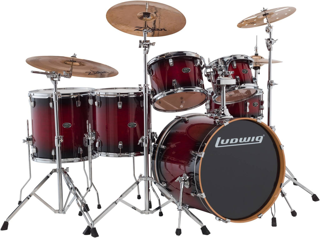 Ludwig Evolution Maple 6-Piece Shell Pack Red Burst