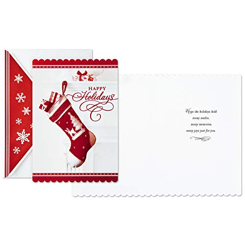 Hallmark Christmas Boxed Card Assortment with Ornament and Stocking, 40 Cards with Envelopes W749