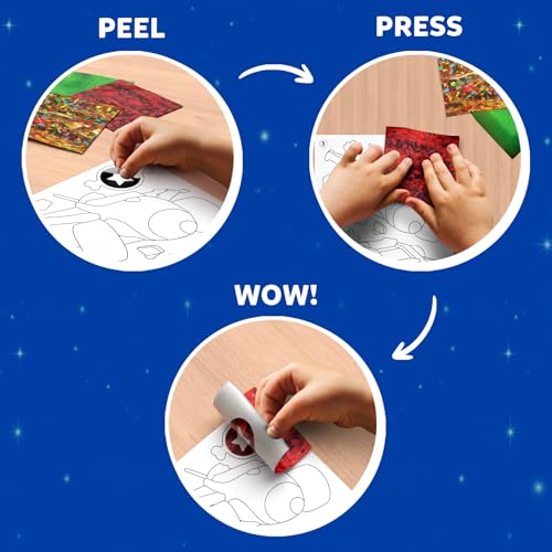 Skillmatics Foil Fun Christmas Ornaments, Mess Free Art Craft Kit for Kids Ages 4-9 S207
