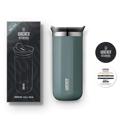 WACACO Octaroma Classico Vacuum Insulated Coffee Mug, Double-wall Stainless Steel, 6 fl oz, Carmine Red Z33030