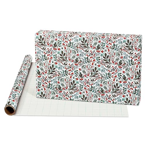 American Greetings Christmas Wrapping Paper Set, Red and Tan Brown, 120 sq ft, 4 Rolls R967653