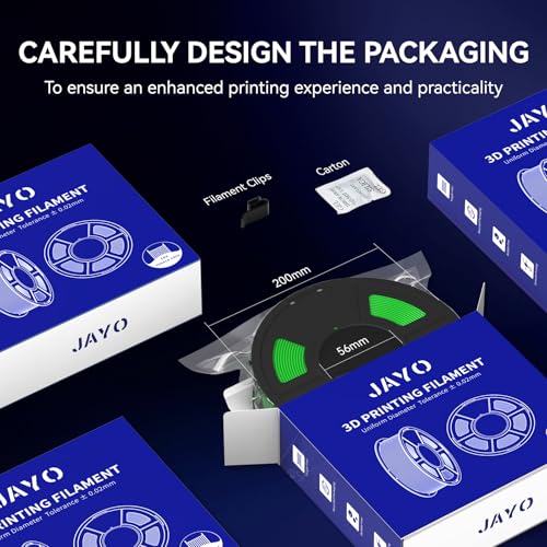 JAYO 3D Printer Filament Bundle, PLA Silk Multicolor 1.75mm, 8 Rolls 2kg G112230
