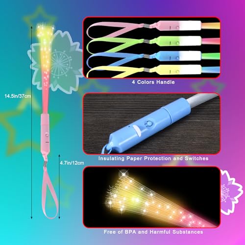Glow Fiber Optic Wands 24 PCS for Party Favors X726