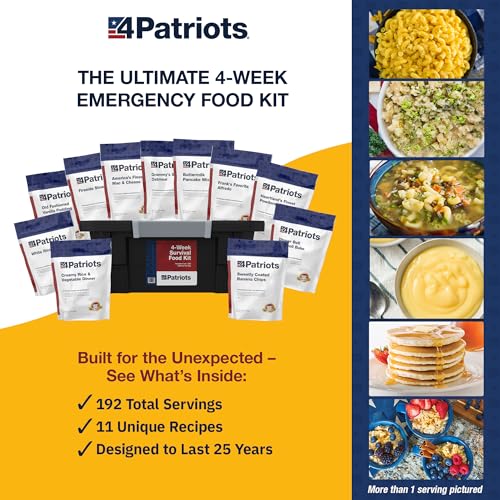 4Patriots 2-Week Survival Food Kit, 84 Servings, 25-Year Shelf Life T5486