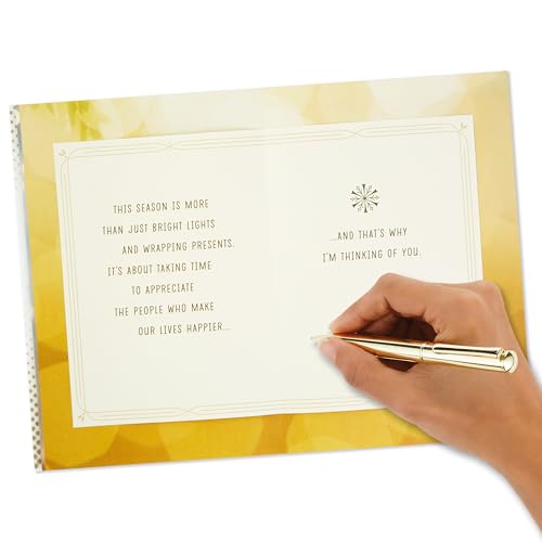 Hallmark Boxed Holiday Cards, Red and Gold Snowflake, 40 Cards with Envelopes E355