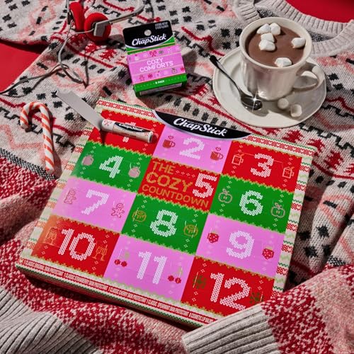 ChapStick Advent Calendar 2025, 12-Pack Lip Balm Gift Set, 0.15 Oz Each M609540