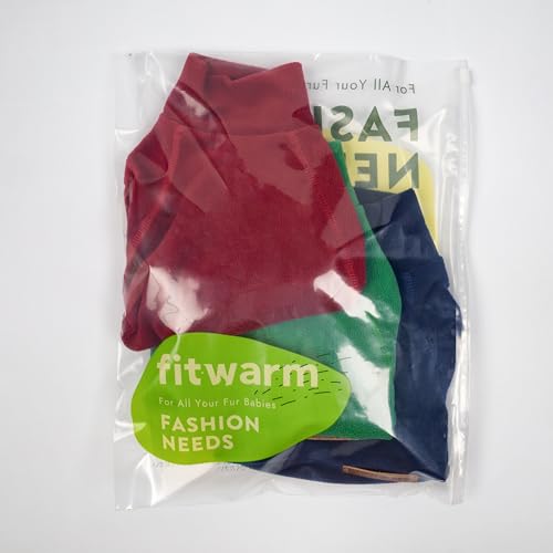 Fitwarm 3 Pack Classic Fleece Dog Sweater for Small Dogs, Medium D613