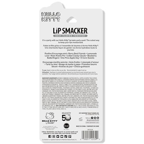 Lip Smacker Original Party Pack - 10 Moisturizing Lip Balms, Classic Flavors S23577