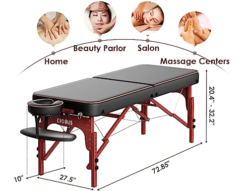 CLORIS 84" Portable Massage Table with Carrying Bag Z191211