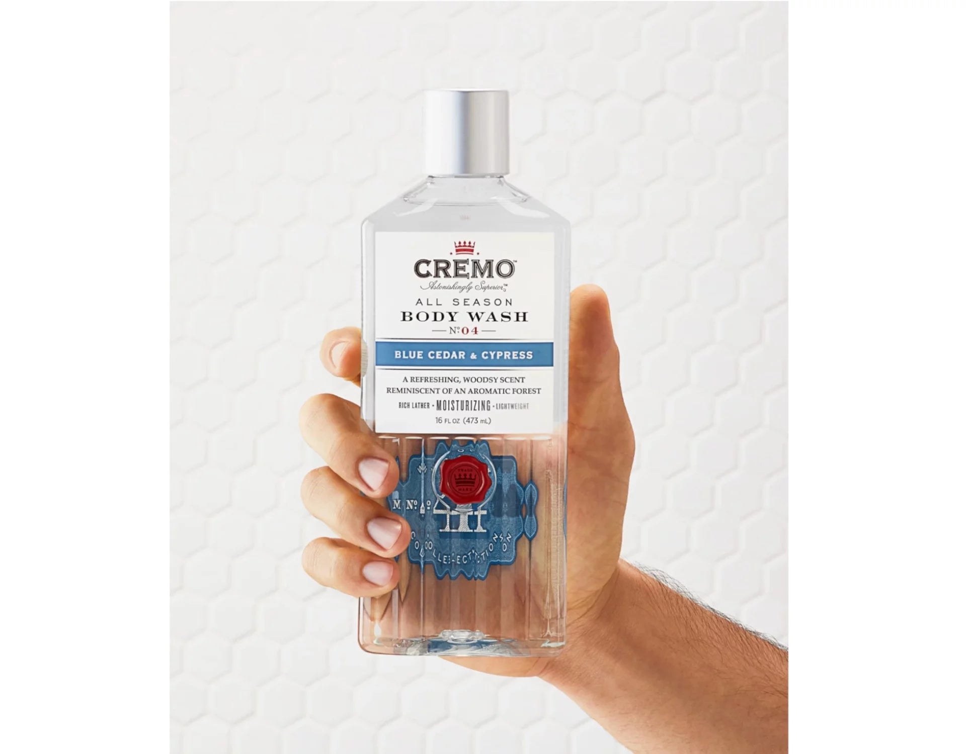 Cremo All Season Body Wash No. 4 Blue Cedar & Cypress 16 Fl Oz Pack of 4 K458190
