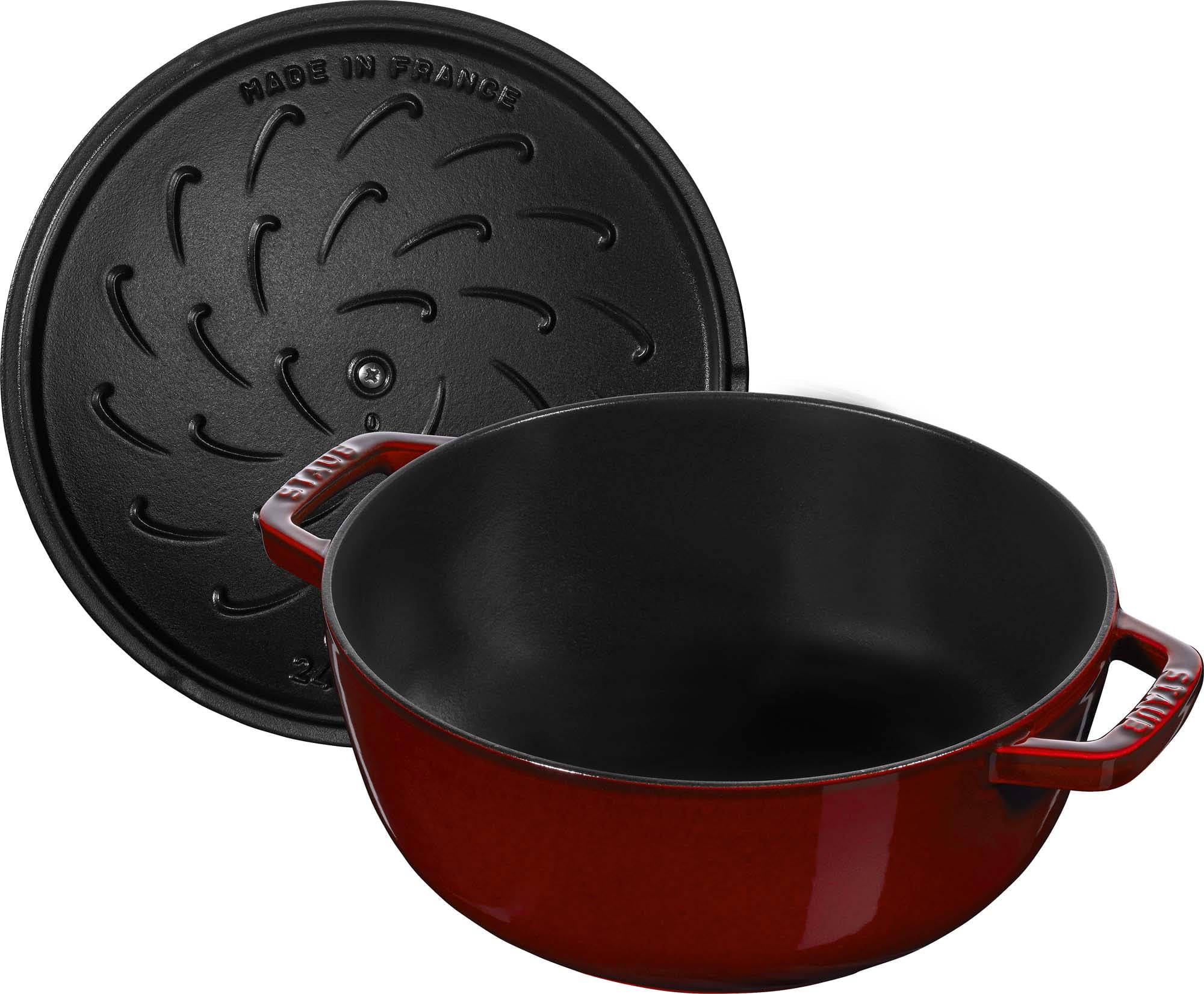 Staub Cast Iron 3.75-qt Essential French Oven with Lilly Lid D5277