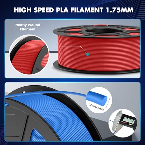 SUNLU High Speed PLA Filament Mini Pack, 250g, 8 Colors H7158