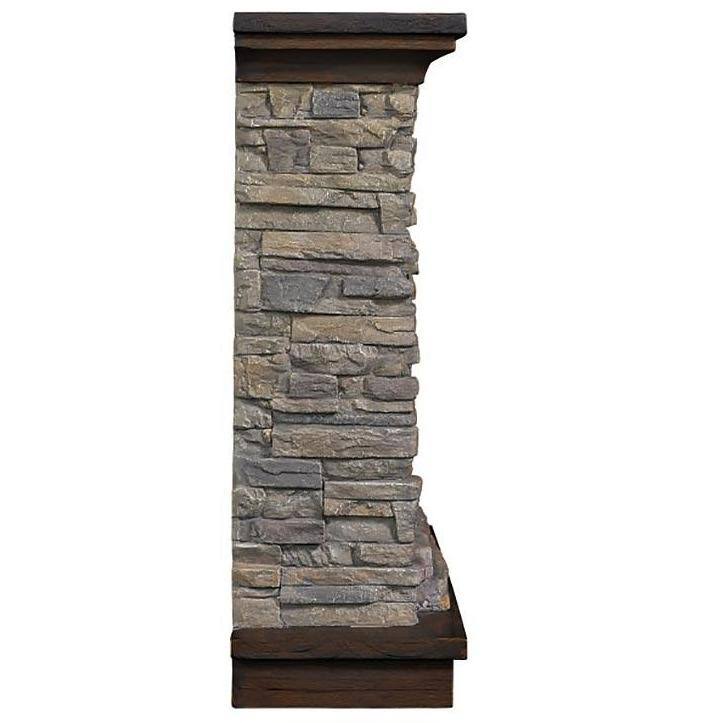 Duraflame Electric Fireplace Wall Mantel - Smoky Gray Stone X110433