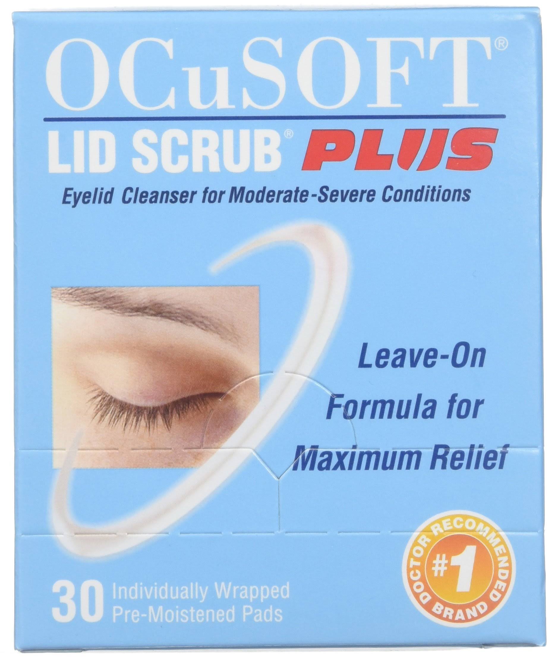 OCuSOFT Lid Scrub Plus, Pre-Moistened Pads, Individually Wrapped, 30 Pads (Pack of 2) - Avayadevconnect
