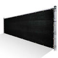 ColourTree 4 ft. x 195 ft. Black Privacy Fence Screen HDPE Mesh Screen with Reinforced Grommets for Garden Fence (Custom Size)