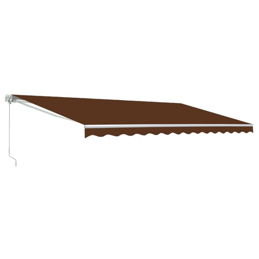 Aleko Motorized Retractable Patio Awning, Brown T710418